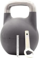 Adjustable Competition Kettlebell - Adjustable Weight from 26 lb to 70 lb - Includes 7 Weight Plates for Strength Training at Home or Gym - Durable Steel Shell for Long-Lasting Use