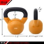 Kettlebell Weights Vinyl Coated Iron - 12 Size Options, 5lbs-50lbs - Coated for Floor and Equipment Protection, Noise Reduction, Ballistic, Core, Weight Training - Image 2