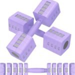 Adjustable Dumbbells Set of 2, 5-in-1 Adjustable Weight Dumbbells for Women/Men, 3lb/5lb/7lb/9lb/11lb Dumbbell Weights Set for Home Gym Workout