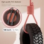 2 Pack Jump Rope for Fitness, Speed Rope Skipping Rope for Men, Kids and Women, Jumping Rope for Workout,  Long Jump Rope Set, Adjustable Exercise Jump Rope Boxing for Adult - Image 2
