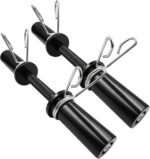 16" Olympic Dumbbell Handles, Loadable Dumbbells Bar Sets (150LBS Weight Capacity), Compatible with 2’’ Standard Plates, 2 Pair of Spring Collars Included