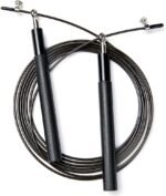 Speed Skipping Rope Adjustable Jumping Rope with Aluminium Alloy Handle and Ball Bearing Tangle-Free Exercise Rope for Home Exercise & Slim Body , Cross Fit Training, Fitness, Exercis Ideal for Aerobic Exercise