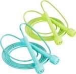 2 Pack Jump Rope for Fitness, Speed Rope Skipping Rope for Men, Kids and Women, Jumping Rope for Workout,  Long Jump Rope Set, Adjustable Exercise Jump Rope Boxing for Adult