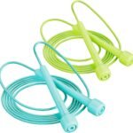 2 Pack Jump Rope for Fitness, Speed Rope Skipping Rope for Men, Kids and Women, Jumping Rope for Workout,  Long Jump Rope Set, Adjustable Exercise Jump Rope Boxing for Adult