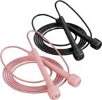 2 Pack Jump Rope for Fitness, Speed Rope Skipping Rope for Men, Kids and Women, Jumping Rope for Workout,  Long Jump Rope Set, Adjustable Exercise Jump Rope Boxing for Adult