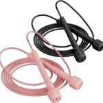2 Pack Jump Rope for Fitness, Speed Rope Skipping Rope for Men, Kids and Women, Jumping Rope for Workout,  Long Jump Rope Set, Adjustable Exercise Jump Rope Boxing for Adult