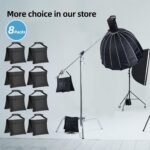 8 Packs Sandbags, Heavy Duty Sand Bags with 16 PE Bags, Sand Bags with Buckle Straps for Support Light Stand, C Stand, Light Stand with Caster, More 2/4/6/8 Packs Sandbag to Choose. - Image 2