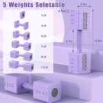 Adjustable Dumbbells Set of 2, 5-in-1 Adjustable Weight Dumbbells for Women/Men, 3lb/5lb/7lb/9lb/11lb Dumbbell Weights Set for Home Gym Workout - Image 2