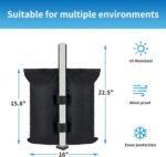 Canopy Weight Bags(120 lbs) for Pop up Canopy Tent, 1680D Heavy Duty Leg Weights - Set of 4 - Image 2