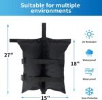 Canopy Weights Bag(192lbs) Set of 4, 1680D Heavy Duty Pop Up Tent Weights Sand Bags for Instant Outdoor Sun Shelter Canopy Patio Umbrella - Image 2
