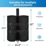 Sand Weight Bags(140lbs) for Pop up Tent,1680D Heavy Duty Weights Sand Bags for Outdoor,Set of 4 - Image 2