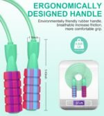 Jump Rope for Fitness, Weighted Jumprope for Women Workout, Adjustable Adult Exercise Skipping Rope for Men - Image 2