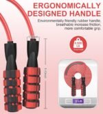Jump Rope for Fitness, Weighted Jumprope for Women Workout, Adjustable Adult Exercise Skipping Rope for Men - Image 2