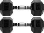 Premium Rubber Encased Hex Dumbbell, Pairs