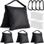 4 Packs Sandbags Weight Bags for Light Stand Photography Video Equipment, Heavy Duty Saddlebag for Backdrop Stand, Photo Tripod, Canopy, Pop up Tent, Umbrella Base, Fishing Chair, Picnic Table