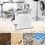 4 Packs White Sandbag Weight Bags for Light Stand Photography Video Equipment, Heavy Duty Saddlebags for Backdrop Stand, Photo Tripod, Canopy, Pop up Tent, Umbrella Base, Fishing Chair, Picnic Table - Image 2