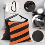 4 Packs Orange Sandbag Weight Bags for Light Stand Photography Video Equipments, Heavy Duty Saddlebags for Backdrop Stand, Photo Tripod, Canopy, Pop up Tent, Umbrella Base, Fishing Chair, Picnic Table - Image 2