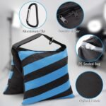 4 Packs Blue Sandbag Weight Bags for Light Stand Photography Video Equipments, Heavy Duty Saddlebags for Backdrop Stand, Photo Tripod, Canopy, Pop up Tent, Umbrella Base, Fishing Chair, Picnic Table - Image 2